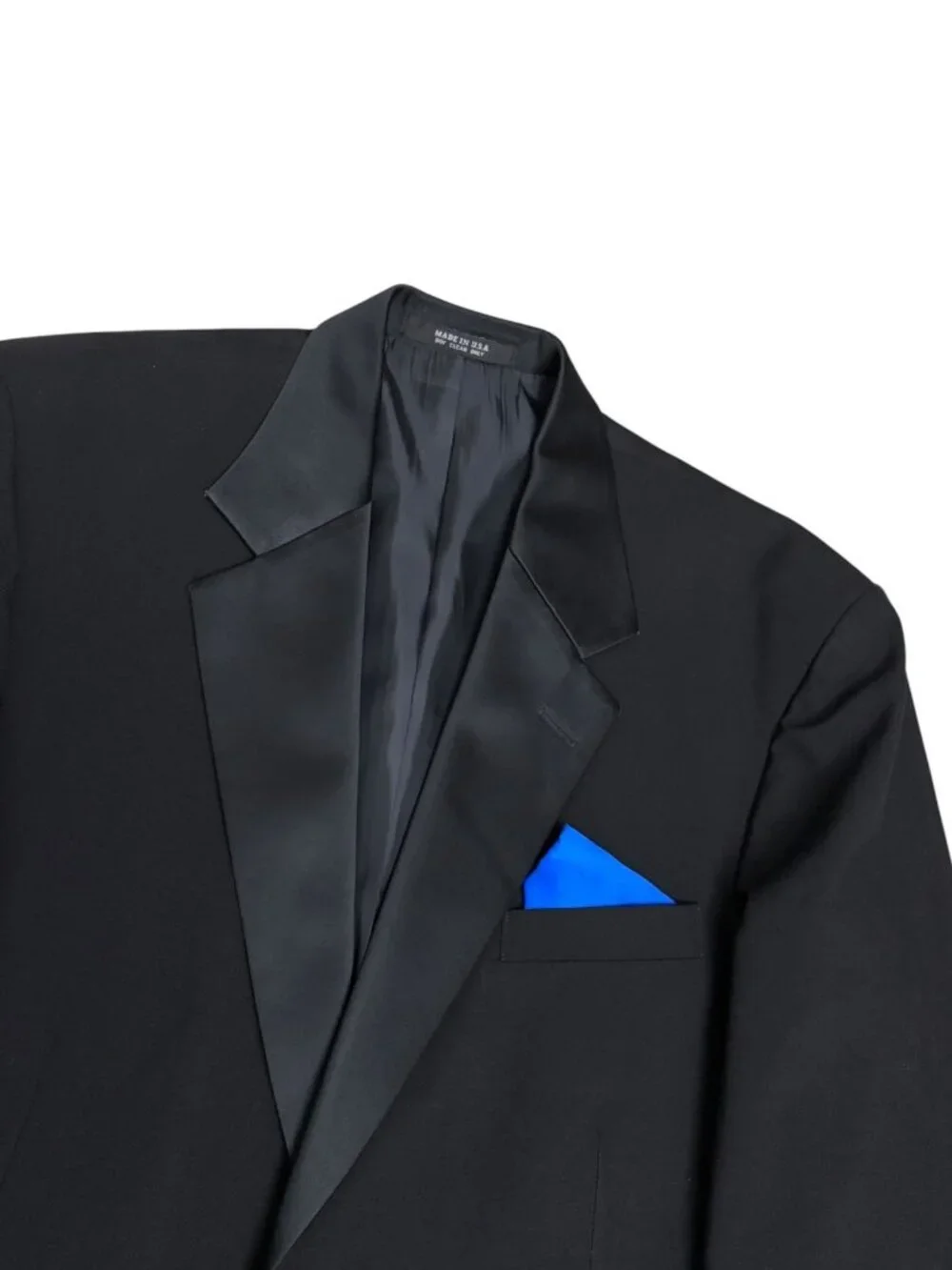 OSCAR DE LA RENTA Formal Blazer Tuxedo Jacket Luxury Black Sport Coat Mens 40R